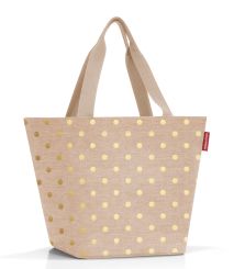 Reisenthel shopper M Metallic Dots Coffee 