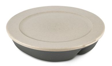 Koziol Menüteller mit Deckel 1,5 L Connect Separee nature ash grey 