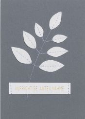 Räder Genähte Trauerkarte aufrichtige Anteilnahme 