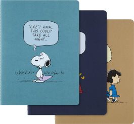 Moleskine Peanuts Cahier (3Er-Set), Xl, Kartoneinband, Liniert, Verschiedene Farben 