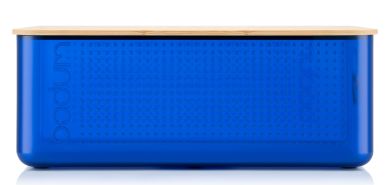 Bodum Brotkasten groß mit Bambusdeckel Bistro Candy blue 