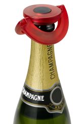 AdHoc Sekt-und Champagnerverschluss Gusto rot Kunststoff/Silikon Ø 8,2 cm 