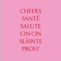 Paperproducts Servietten 25x25 cm Cheers Prost rose 