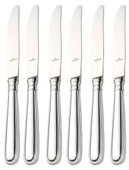 Wilkens Schwedisch Faden 18/10 Couvertmesser 6er Set Edelstahl 