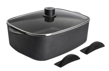 Woll Eco Logic QXR, Gussbräter, 11 cm hoch, 7,8 L, inkl. Glasdeckel PFAS-frei 