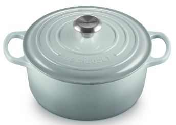 Le Creuset Bräter Signature Rund 26 cm Sea Salt Gusseisen 