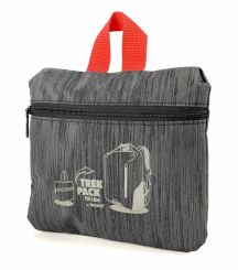 Troika Rucksack Roll Top faltbar dunkelgrau/rot 