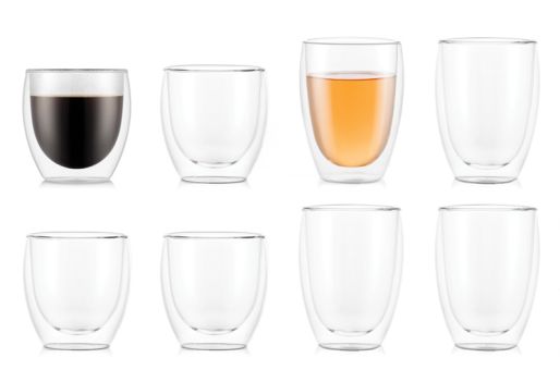 Bodum 8 teiliges Glas-Set 4 x 0.25 L + 4 x 0.35 L Pavina 