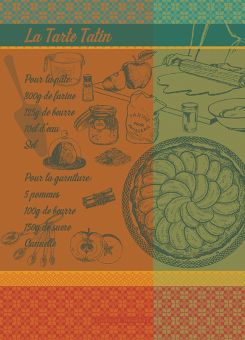 Garnier-Thiebaut Geschirrtuch Tarte Tatin Orange 56x77 cm 100% gekämmte Baumwolle 