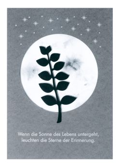 Räder Aquarell Trauerkarte Wenn die Sonne des Lebens... 