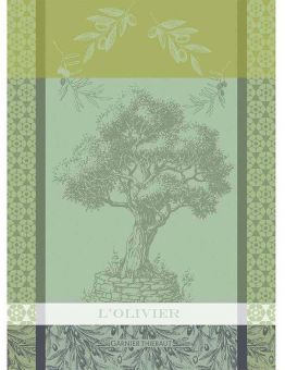 Garnier-Thiebaut Geschirrtuch L'Olivier Vert 56x77 Cm 100% Gekämmte Baumwolle 