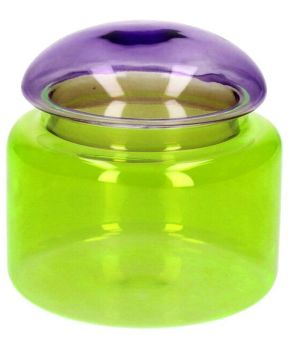 Gift Company Voile Glasdose S Borosilikatglas neon lila/gelb gs 