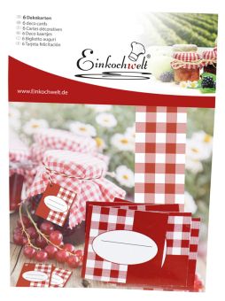 Dosen-Zentrale Grußkarten 6er Set für Einmachgläser 