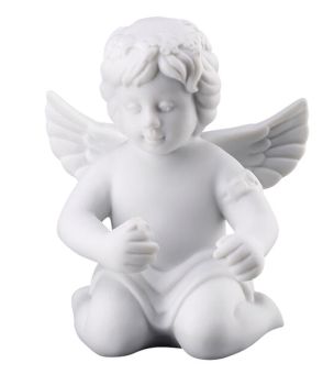 Rosenthal Selection Engel mit Blumenkranz Klein Weiss Matt 