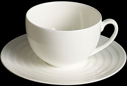 Dibbern Fine Dining Relief Untertasse rund 0,2 L / 0,25 L Weiss 