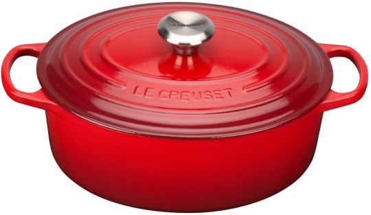 Le Creuset Bräter Oval Signature 29 cm Kirschrot 