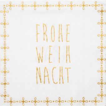 Räder Dining Serviette 33x33 cm Frohe Weihnacht 4-sprachig 