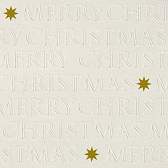 Paperproducts Design Servietten 33x33 cm Christmas Letters off white relief 