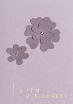 Räder 3D Blumenkarte Blumige Geburtstagsgrüße 