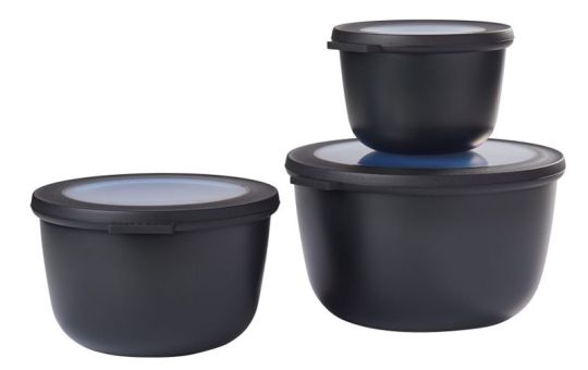 Mepal Multischüssel Cirqula 3-tlg. Hoch Nordic Black 