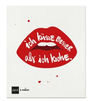 Paperproducts Design Spültuch Ich küsse besser 