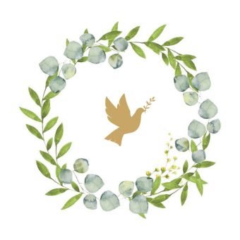 Paperproducts Servietten 33x33 cm Dove Wreath 