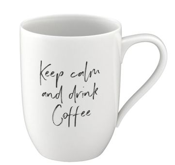 Villeroy & Boch Statement Becher mit Henkel Keep Calm And Drink C. 