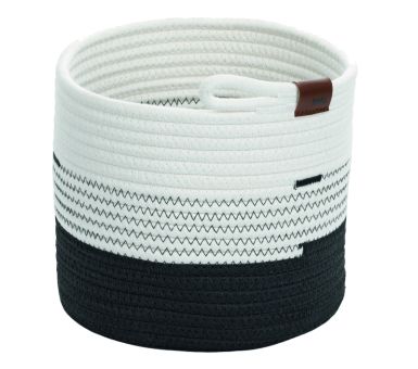 Kela Korb Hedda Baumwolle/Polyester Mischung weiß-schwarz 20 cm Ø 23 cm 