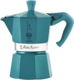Bialetti Espressokocher Moka Express 3 Tassen Winter Wonderland petrol 