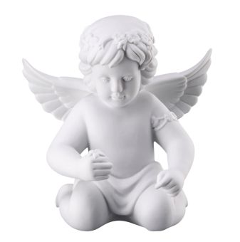 Rosenthal Selection Engel mit Blumenkranz Gross Weiss Matt 