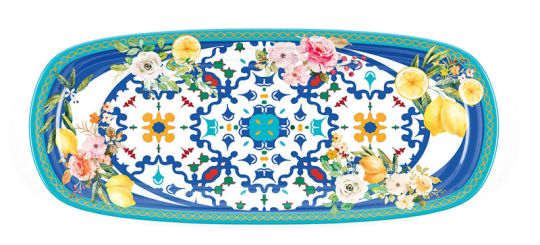 Guzzini Servierschale rechteckig 39,5x16,5 cm Flower&Lemon 