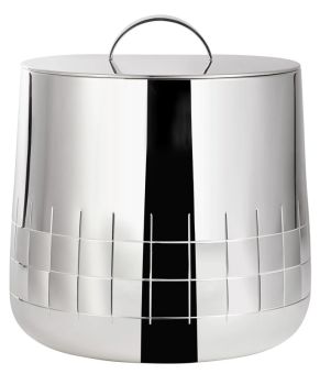 Christofle Isolierter Eiswürfelbehälter mit Deckel Graphik Versilberte 