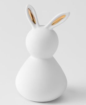 Räder Porzellanhase klein Dame goldene Ohren D.7/H.13cm 