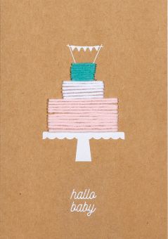 Räder Tortenkarte Hallo Baby 