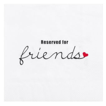 Räder Serviette 33x33cm Reserved for friends 