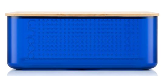 Bodum Brotkasten klein mit Bambusdeckel Bistro Candy blue 