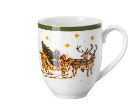 Hutschenreuther Becher mit Henkel Happy Wintertime Green 