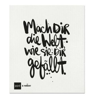 Paperproducts Design Spültuch Mach dir die Welt 