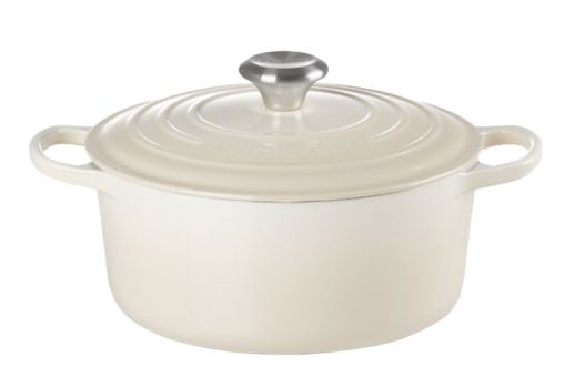 Le Creuset Bräter Rund Signature 24 cm Meringue 