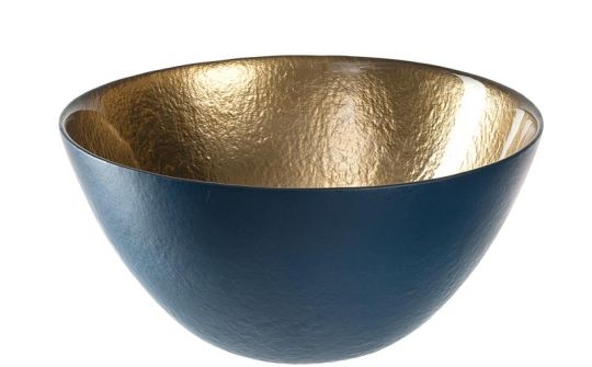 Leonardo Pastello Schale 22 cm Blau/Messing 