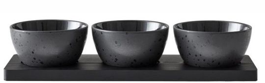 Bitz Cabaret 4-tlg. schwarz/schwarz 