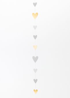 Räder Papierkette Goldherzen L 140 cm 
