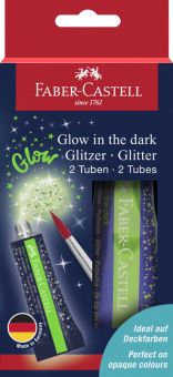 Faber-Castell Glitzer Glow in the dark 12 ml 2x BK 