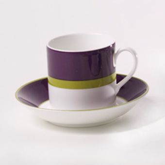 Dibbern South Beach Untertasse zylindrisch 0,1 L Pflaume/ Limone 