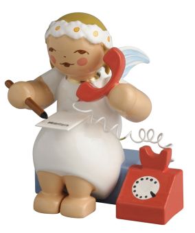 Wendt & Kühn Margeritenengel sitzend mit Telefon 