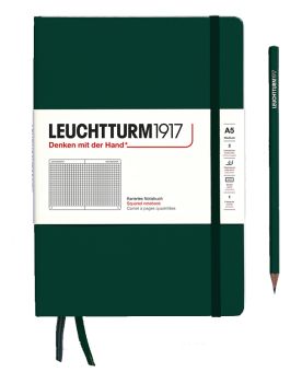 Leuchtturm1917 Notizbuch Medium (A5) Hardcover Forest Green kariert 