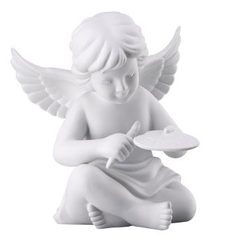 Rosenthal Selection Engel mit Malerpalette Gross Weiss Matt 