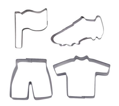 Städter Ausstechform Fußball-Fieber 6–8 cm Set, 4-tlg. Edelstahl 