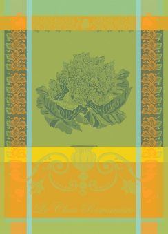 Garnier-Thiebaut Geschirrtuch Le Chou Romanesco Vert 56x77 cm 100% Baumwolle 