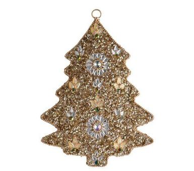 Gift Company Opium Hänger Tannenbaum M Steine Pailletten gold 